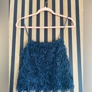Endless Rose Teal-Blue Fringe Camisole
